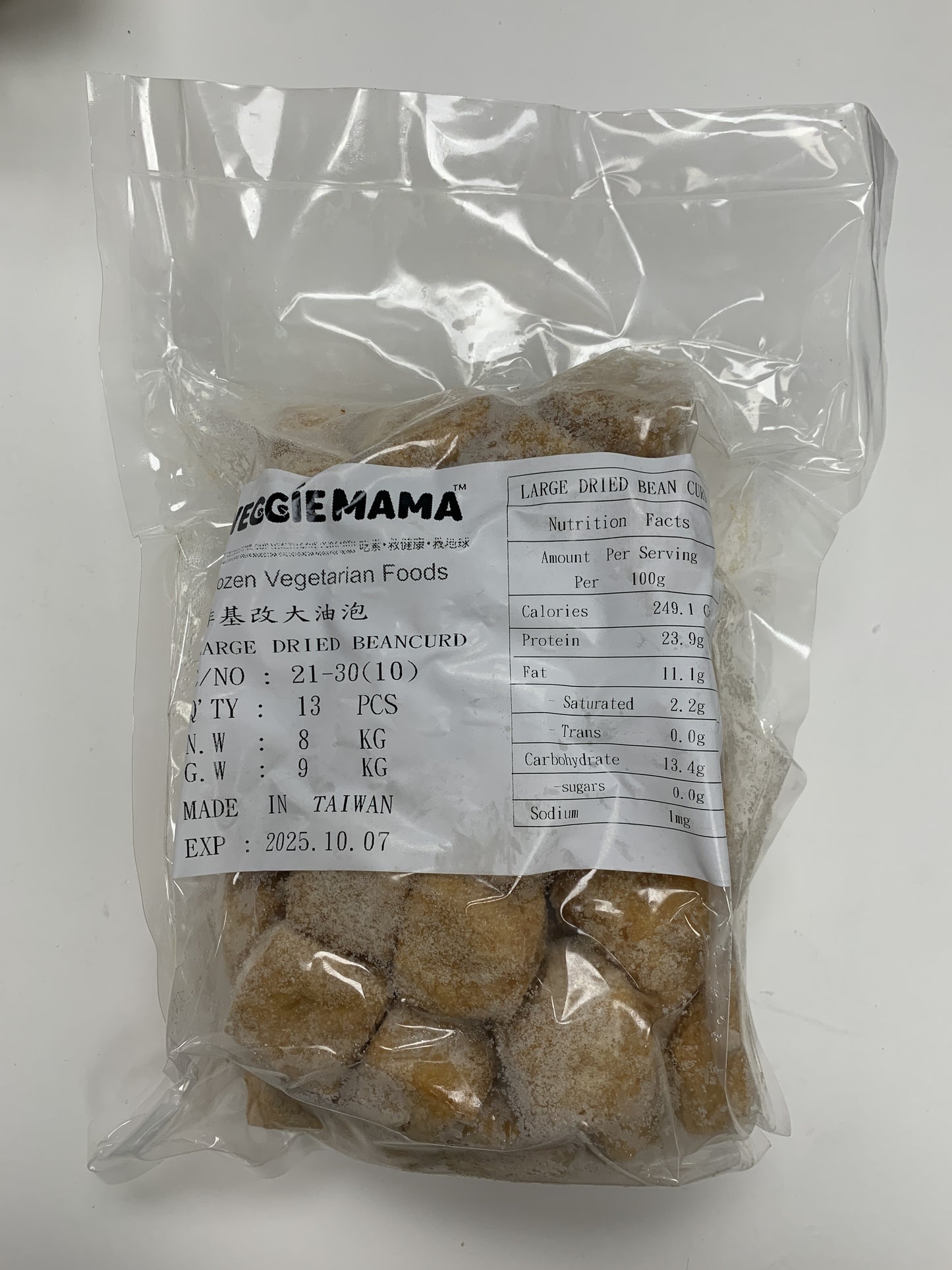 Large Dried Bean Curd 非基改大油泡