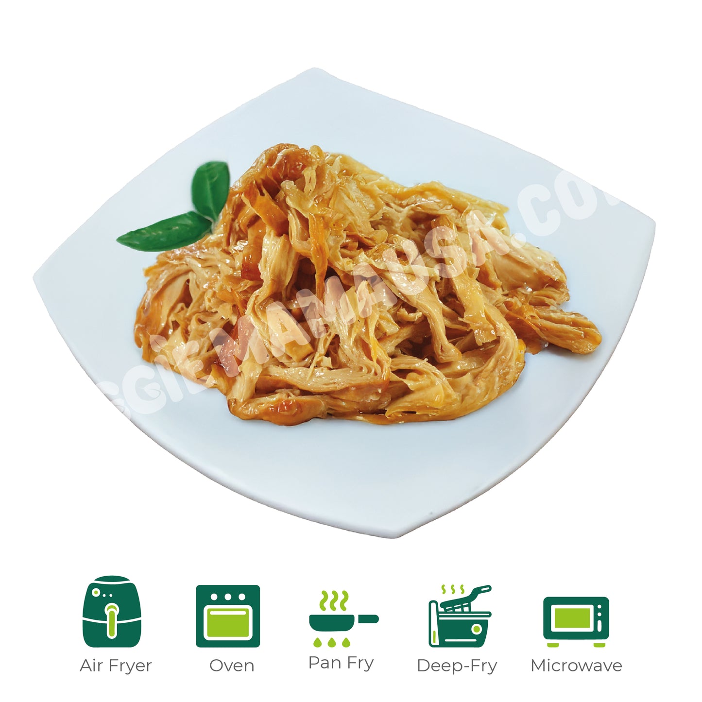 Vegan Non-GMO Cane Sugar Smoked Shredded Tofu 煙燻豆包絲